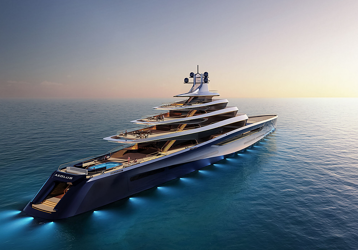 Así es el superyate de lujo de 130 metros de eslora Aeolus