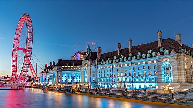 London Marriot County Hall a orillas del Támesis.