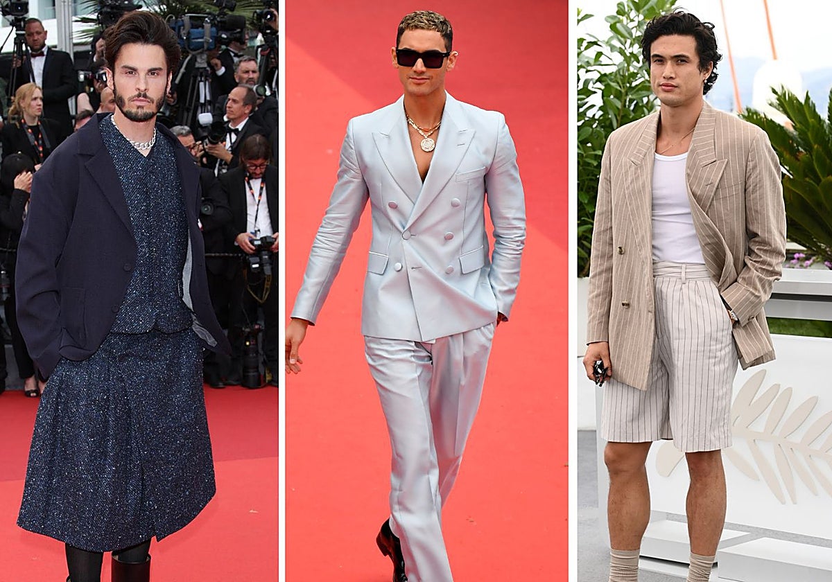 El modelo Baptiste Giabiconi y los actores Alejandro Speitzer y Charles Melton han elegido originales estilismos para acudir al Festival de Cannes 2023.
