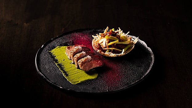 Uno de los platos que podrán degustarse en las cenas efímeras de Four Seasons Madrid