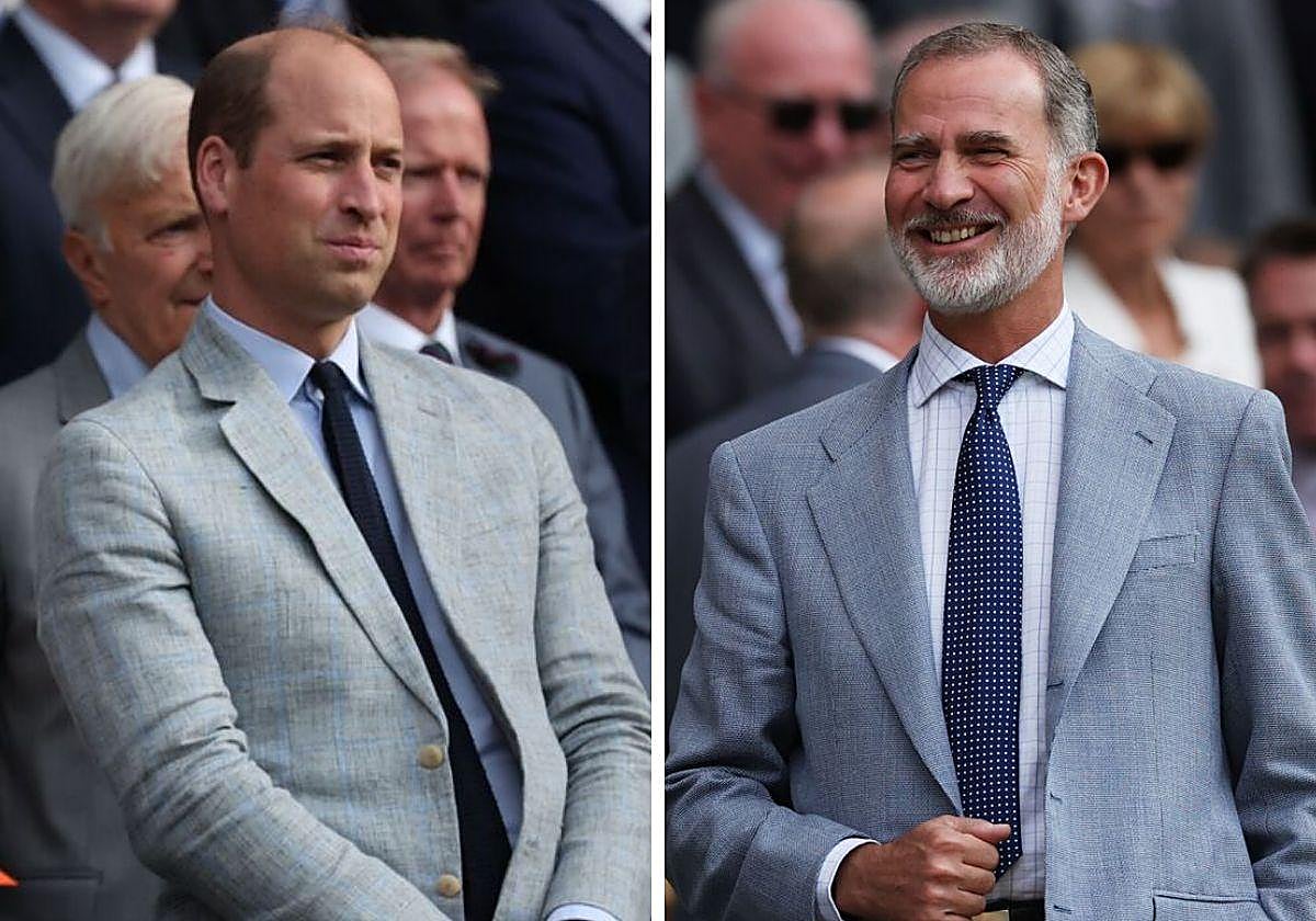 El príncipe Guillermo y Felipe VI, en Wimbledon