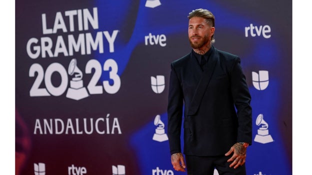 El futbolista Sergio Ramos en los Grammy Latinos 2023