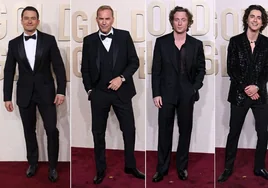 Globos de Oro 2024: los hombres más elegantes eligen esmoquin en blanco y negro
