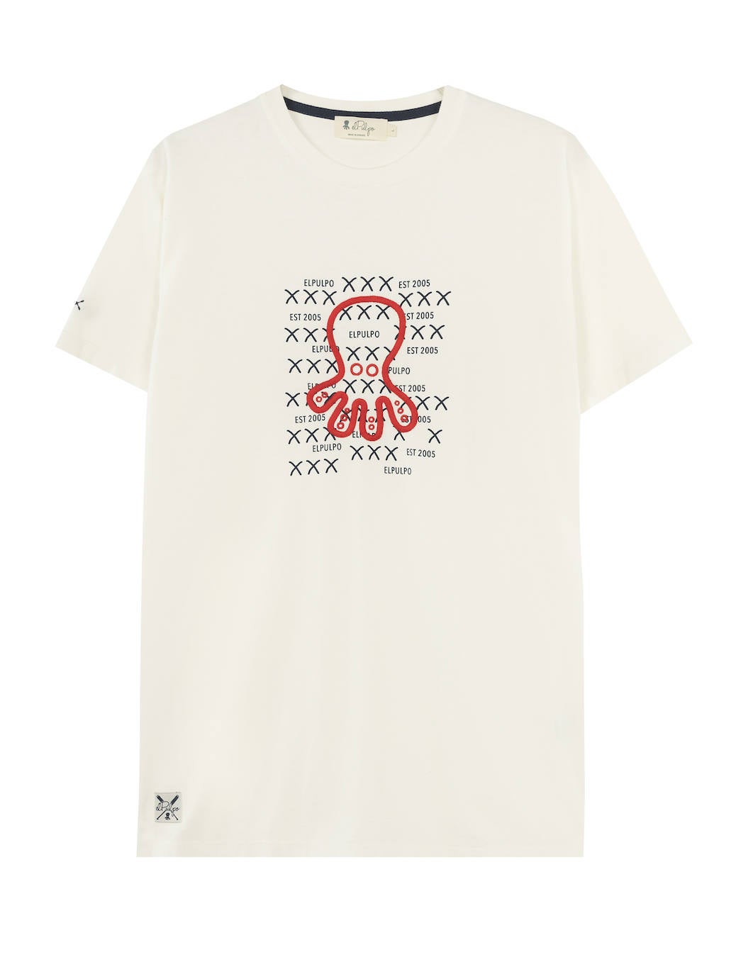 La marca española elPulpo es la opción perfecta para elegir un regalo especial, camisas, sudaderas, camiseta, pantalones o prendas exteriores todas en algodón 100% orgánico con el espíritu atlántico y el toque diferencial de su logo. Como su camiseta Emblem cuyo precio habitual de 39,90 euros está ahora rebajado a 23,94 euros.