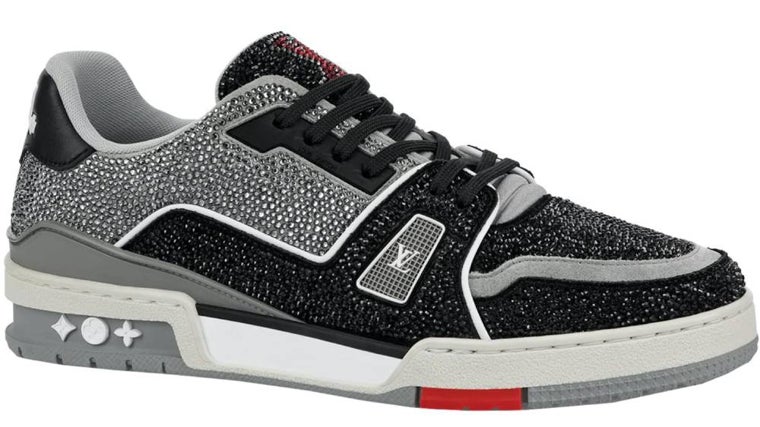 Louis Vuitton LV Trainer Black Grey Crystal