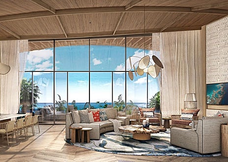 Imagen secundaria 1 - Ubicado en la primera isla privada del Mar Rojo, en Arabia Saudí, ofrece 90 exclusivas villas con todo lujo de detalles. 