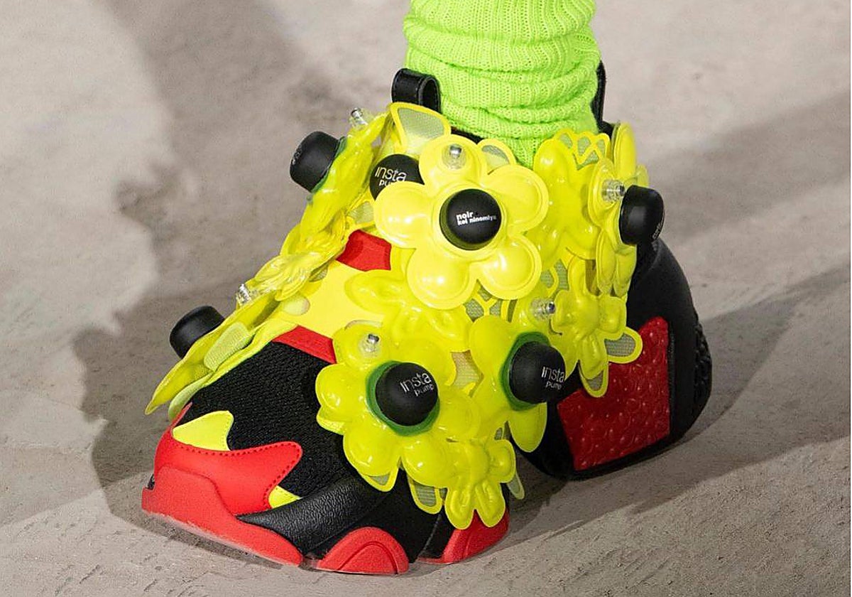 Zapatillas de Reebok en colaboración con el diseñador Noir kei ninomiya