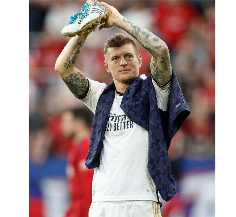 Toni Kroos tras un partido con el Real Madrid.