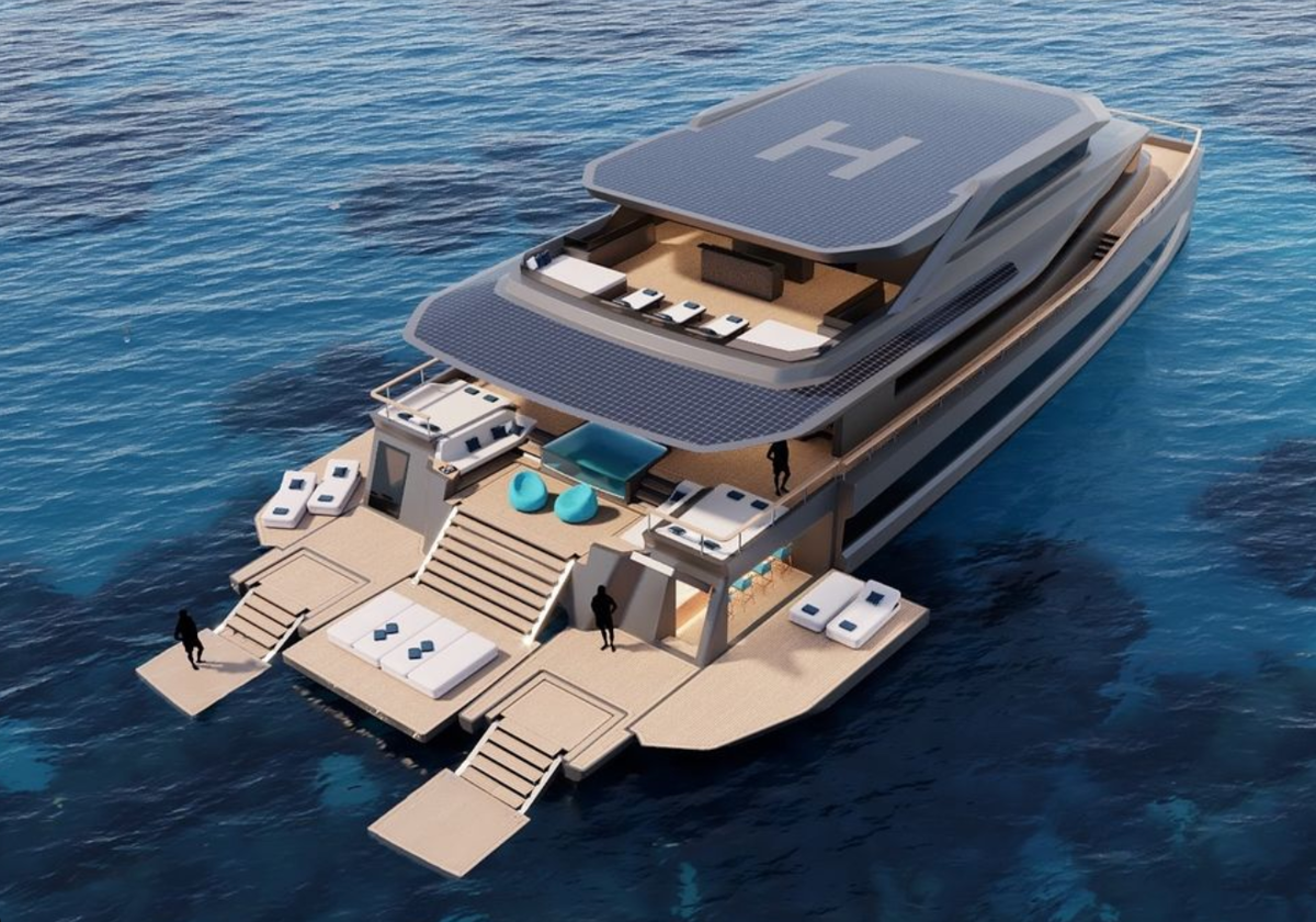 Así es el catamarán eléctrico de lujo más novedos de la firma Cosmopolitan Yachts