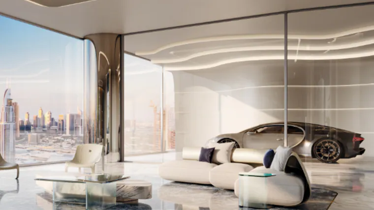 Penthouses like Neymar's will be able to store his Bugatti in the living room