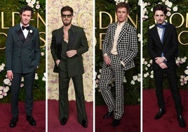 Los hombres más elegantes de los Globos de Oro 2025: del esmoquin clásico a los looks más arriesgados