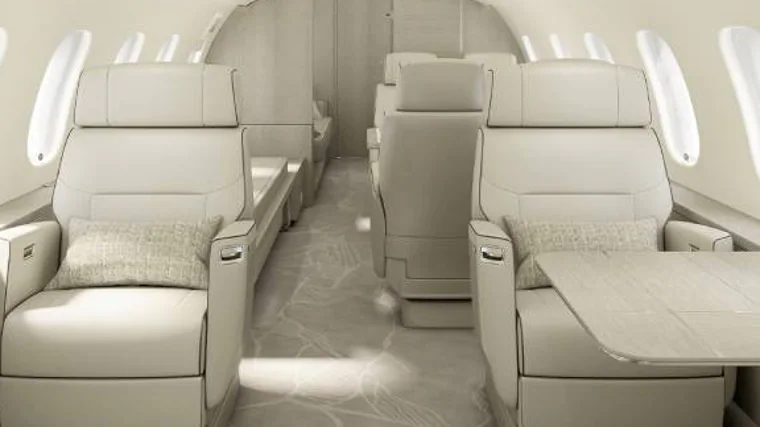 Photo of the interior of a plane like Cristiano's