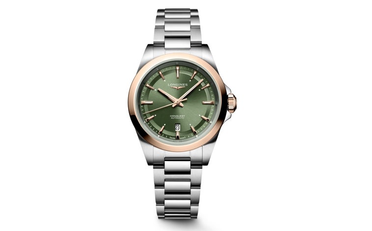Immagine principale - Quadranti colorati: Longines Conquest (€ 2.850), King Seiko VANAC (€ 3.700) e Club Sport neomatik mundial Dune di Nomos Glashütte (€ 3.940)