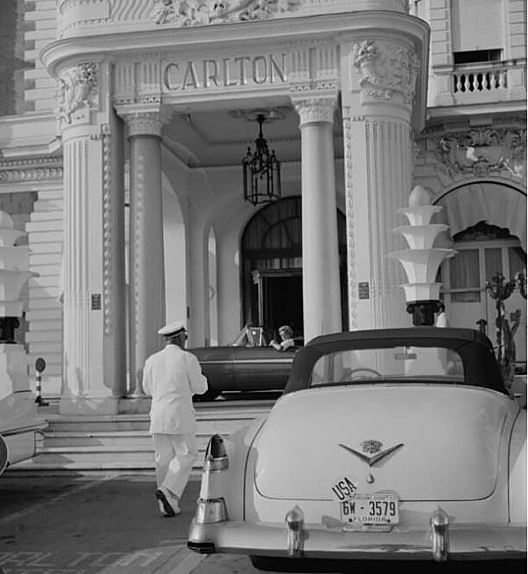 Imagen histórica del hotel Carlton de Cannes