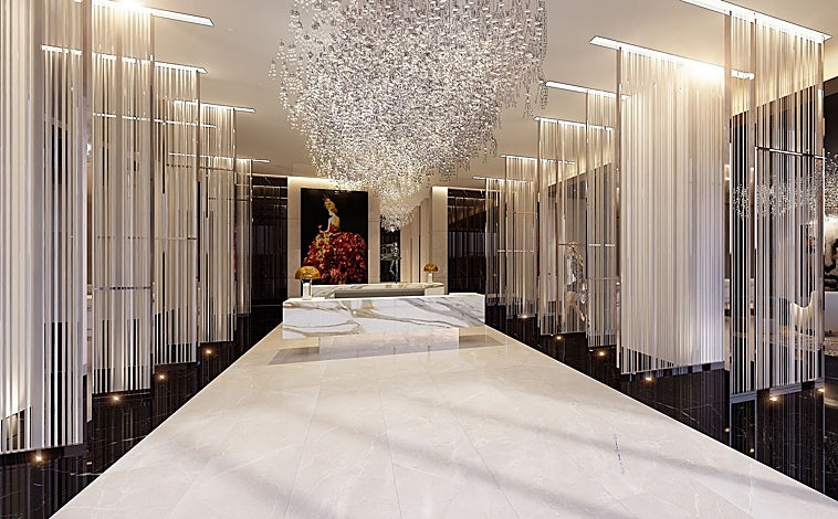 Imagen principal - Así es por dentro el nuevo edificio de pisos de lujo comprado por Amancio Ortega.