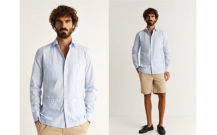 Imagen principal - Guayabera de Scalpers (59,90€), camisa Guayabera li-co cruso, de Scotta (89,90€) y guayabera de 100% de lino de Old Jeffrey (90,97€)