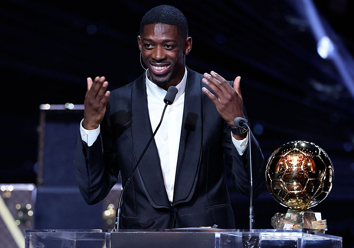 Ousmane Dembélé con esmoquin de Zegna y reloj Richard Mille