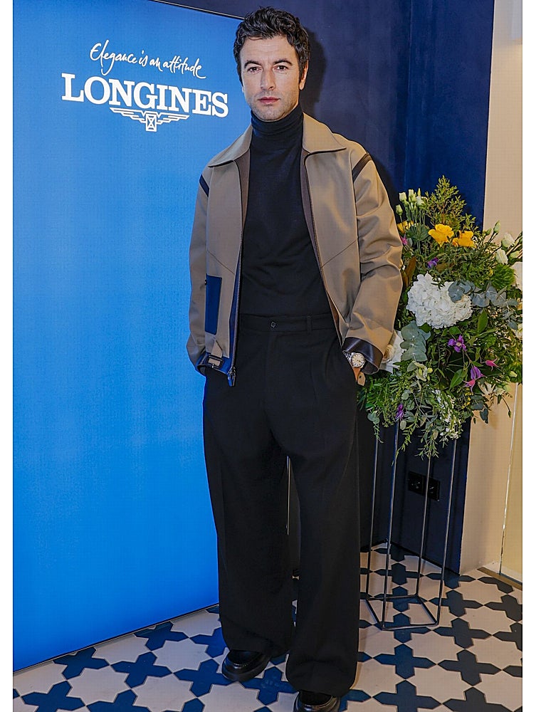 Javier Rey en la inauguración de la primera boutique de Longines en España.