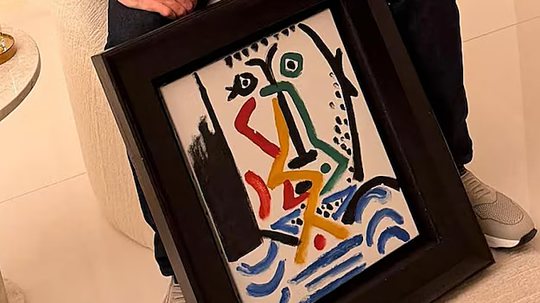 Pintura “Retrato de um homem barbudo”, 1964.