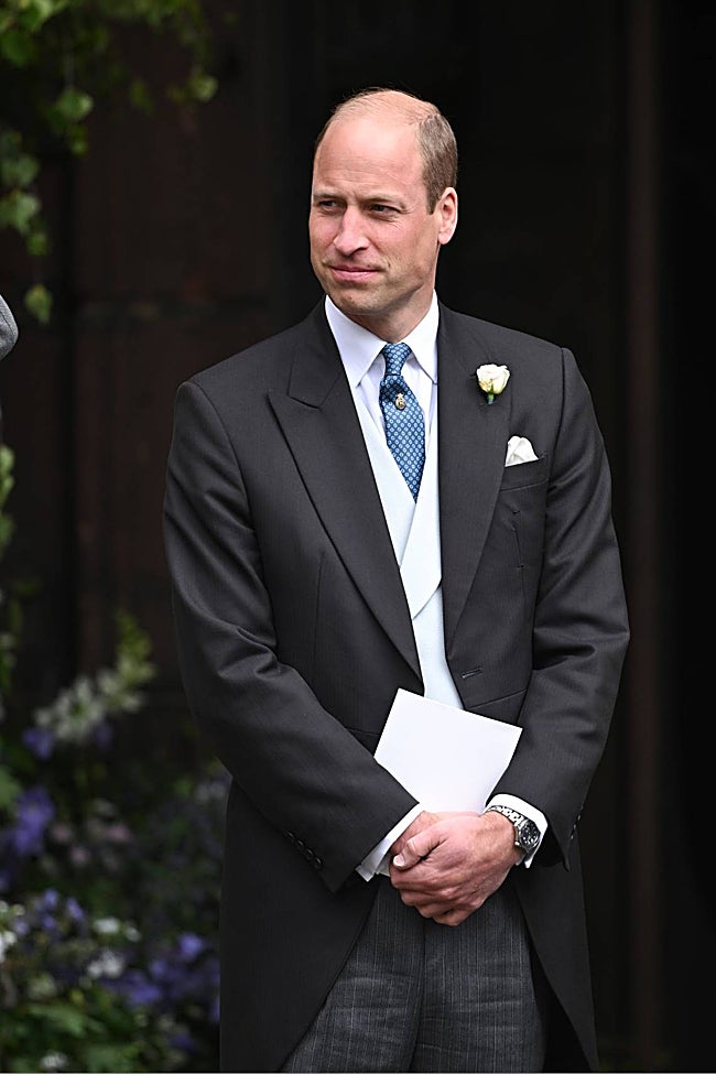 El príncipe Guillermo en una boda en Westminster.