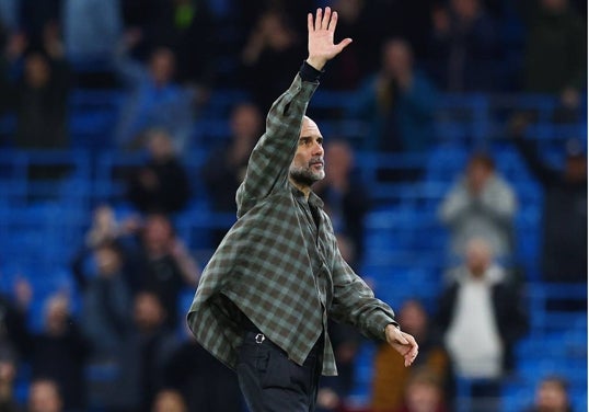Imagen del entrenador en el partido del Real Madrid contra el Manchester City.