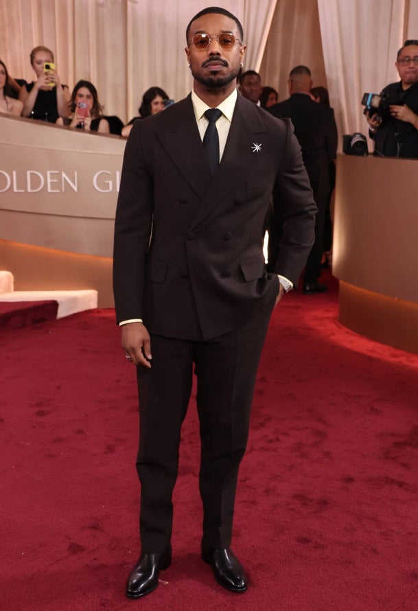 Michael B. Jordan en los Globos de Oro.