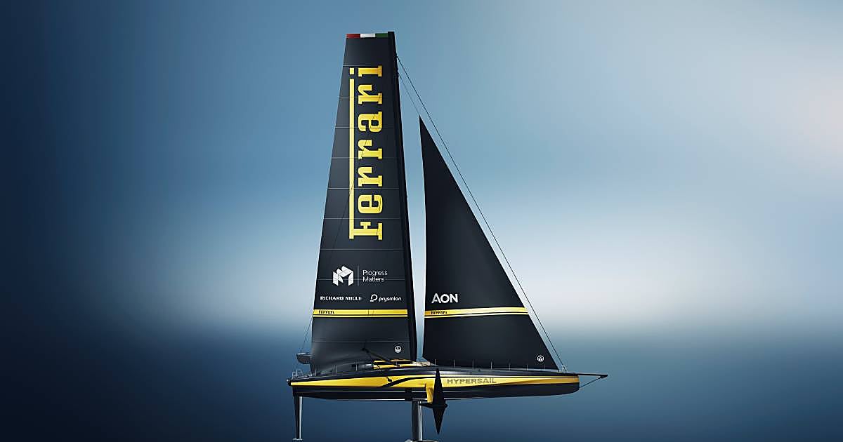 Ferrari apuesta por el gris oscuro y el amarillo para decorar su primer barco ultrarrápido