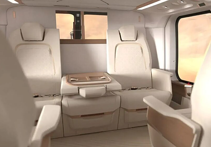 Interiores del nuevo helicóptero de Lexus