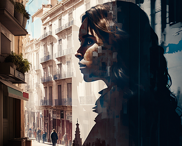 Representación de Málaga, por Midjourney