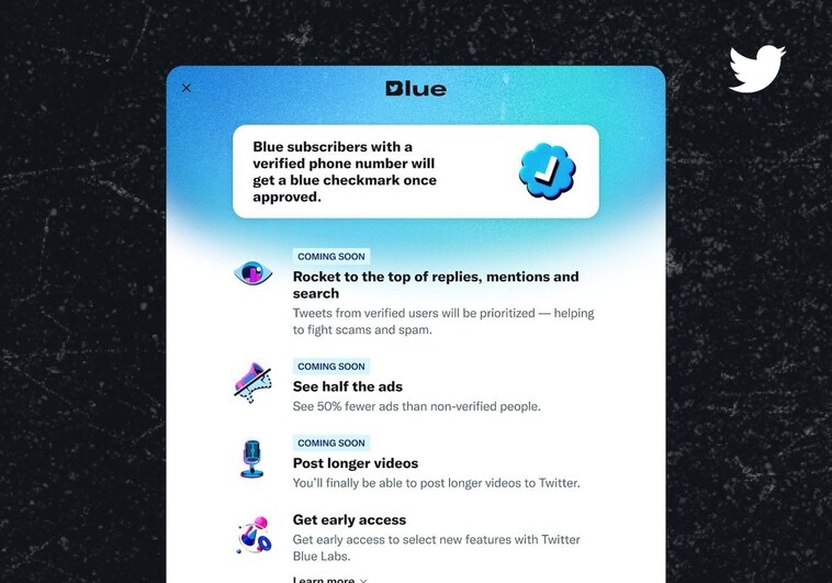 Twitter Blue se pone en marcha: precio y qué ofrece el sistema de pago por la verificación