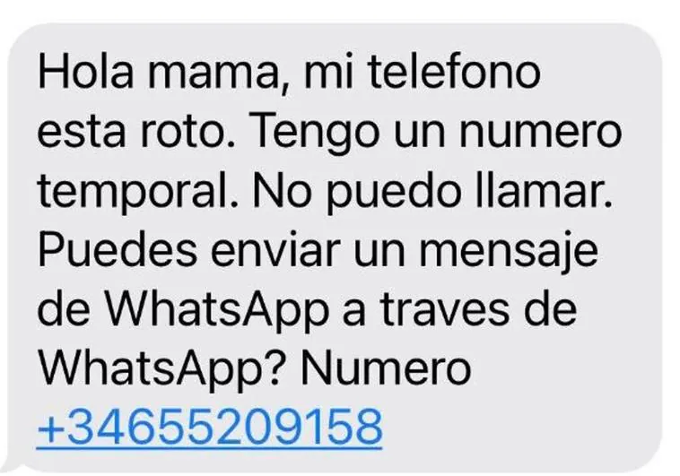 Alerta por estafa en móviles: si recibes este SMS de tu 'hijo', no piques