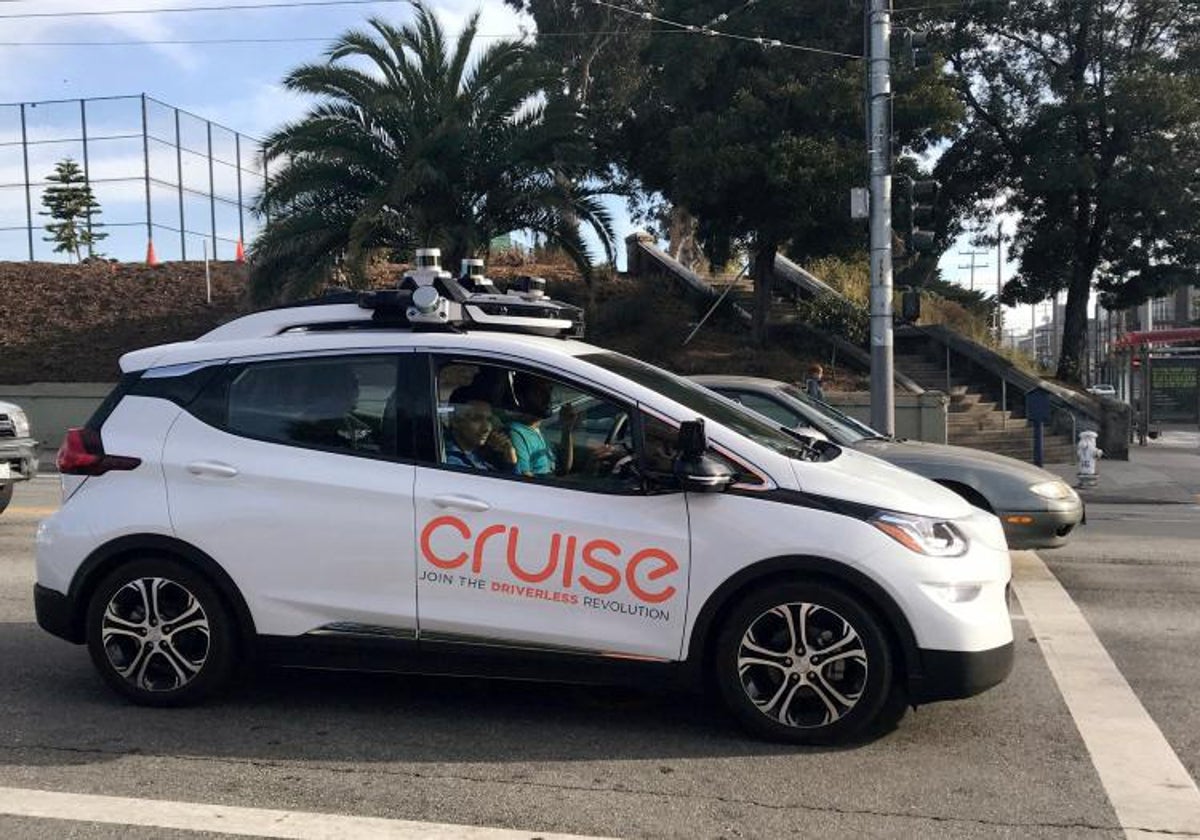 Un coche autónomo de la flota de Cruise, una de las empresas que funcionan en San Francisco