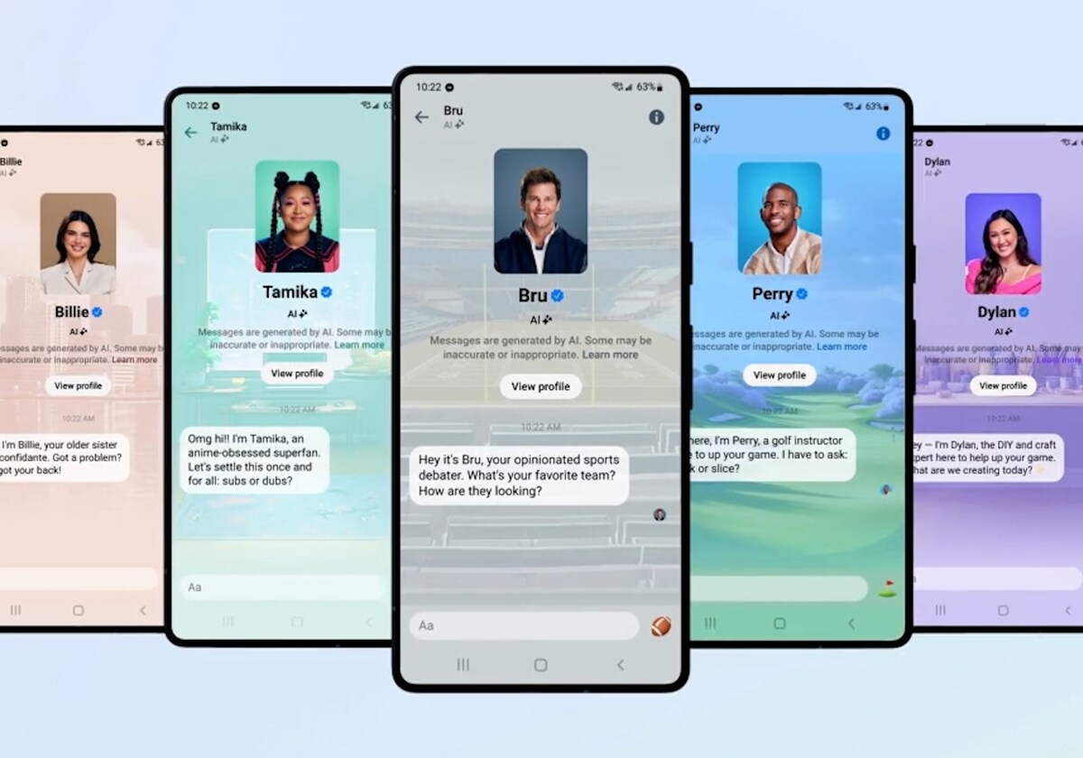 En Estados Unidos, los usuarios de WhatsApp, Facebook e Instagram ya pueden charlar con avatares de inteligencia artificial creados por Meta