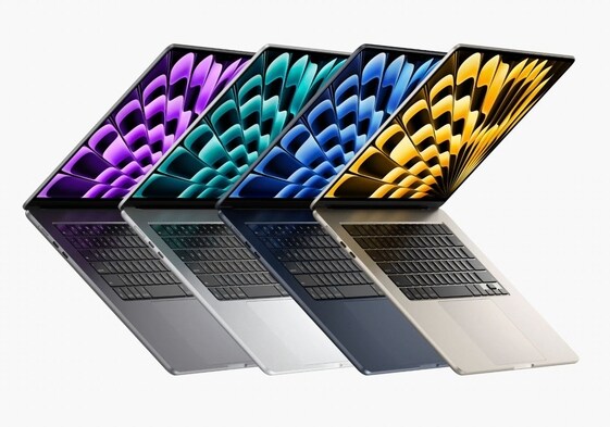 El MacBook Air M3 está disponible en plata, blanco estrella, gris espacial y medianoche