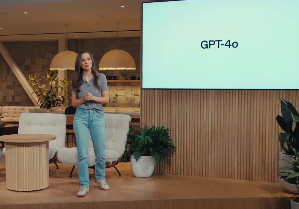 Mira Murati, durante el anuncio de GPT-4o