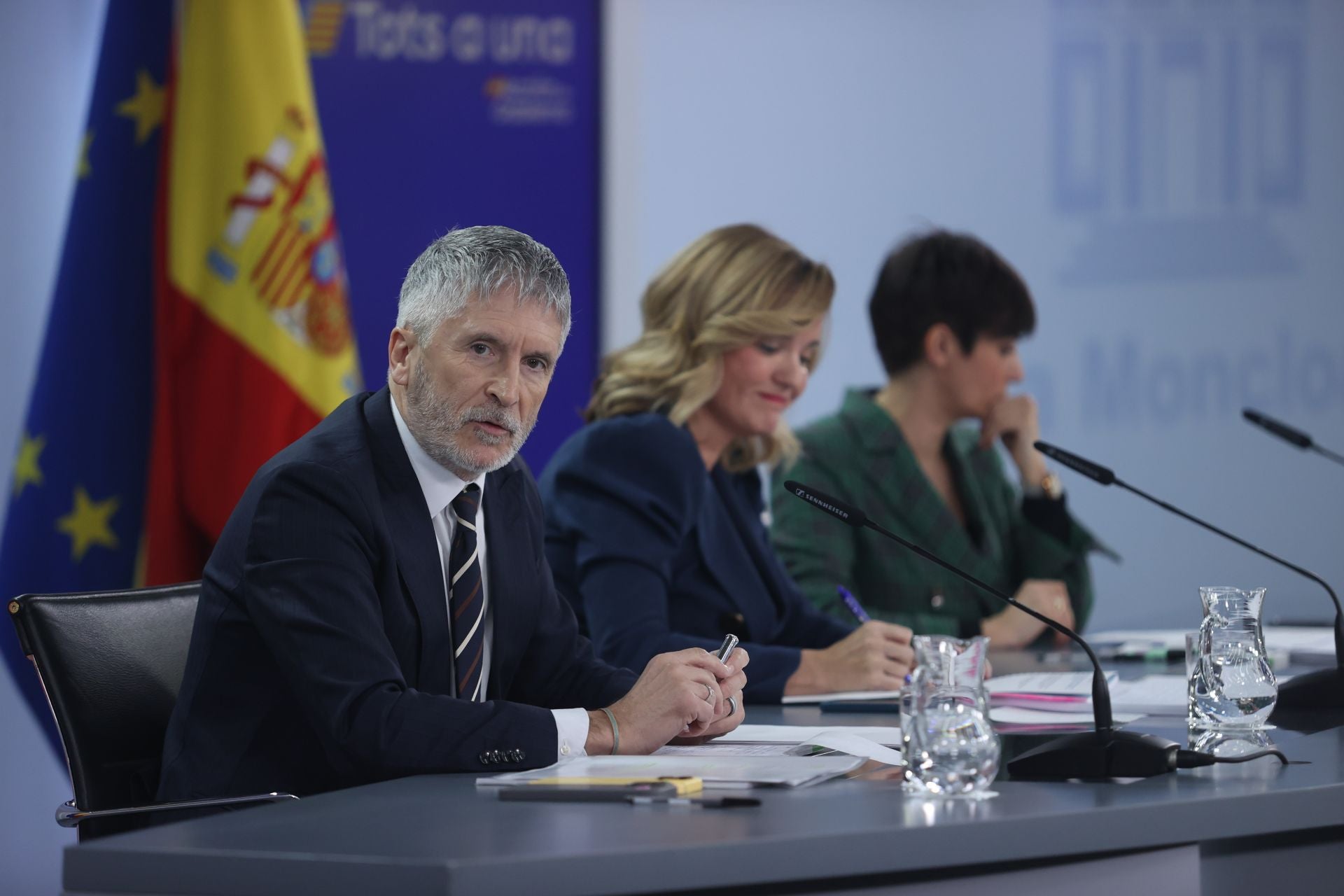 El ministro del Interior, Fernando Grande-Marlaska, en la rueda de prensa posterior al Consejo de Ministro