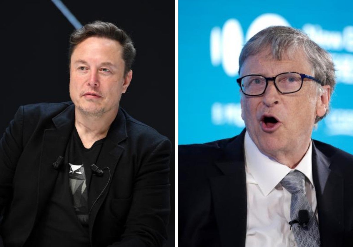 Elon Musk (izquierda) y Bill Gates