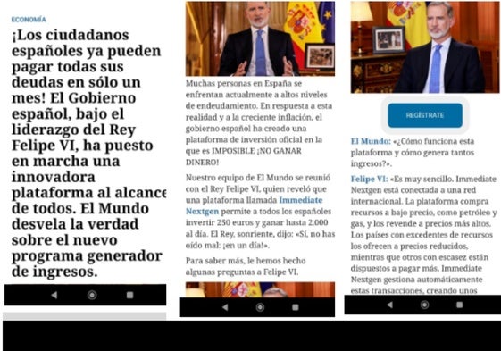 La entrevista falsa con la que intentan estafar a los usuarios usando la imagen del Rey