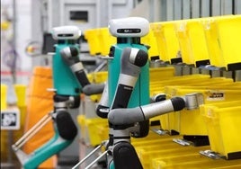Robots empleados por Amazon en uno de sus centros logísticos