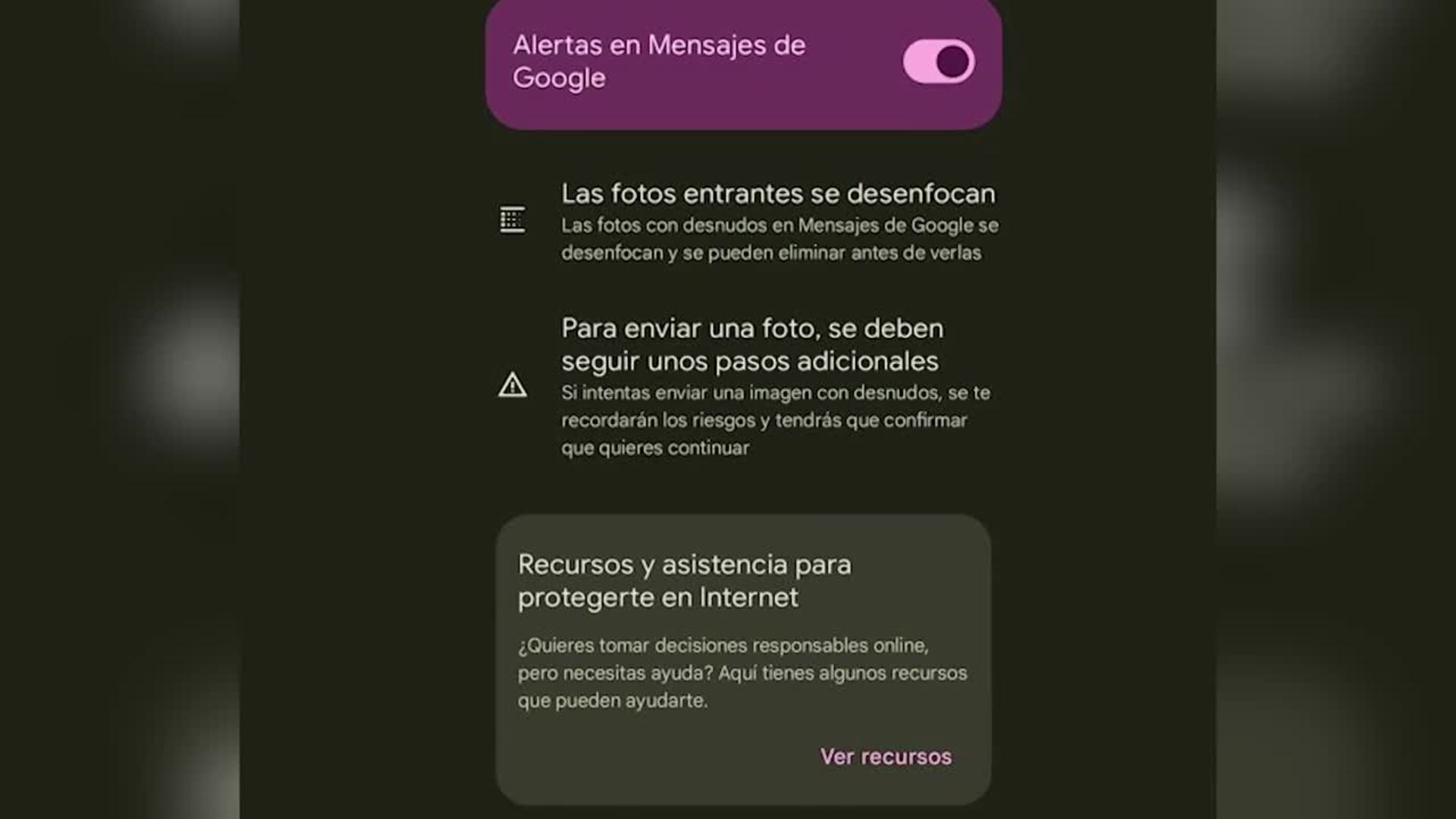 Google Mensajes introduce alertas de contenido sensible para imágenes con desnudos