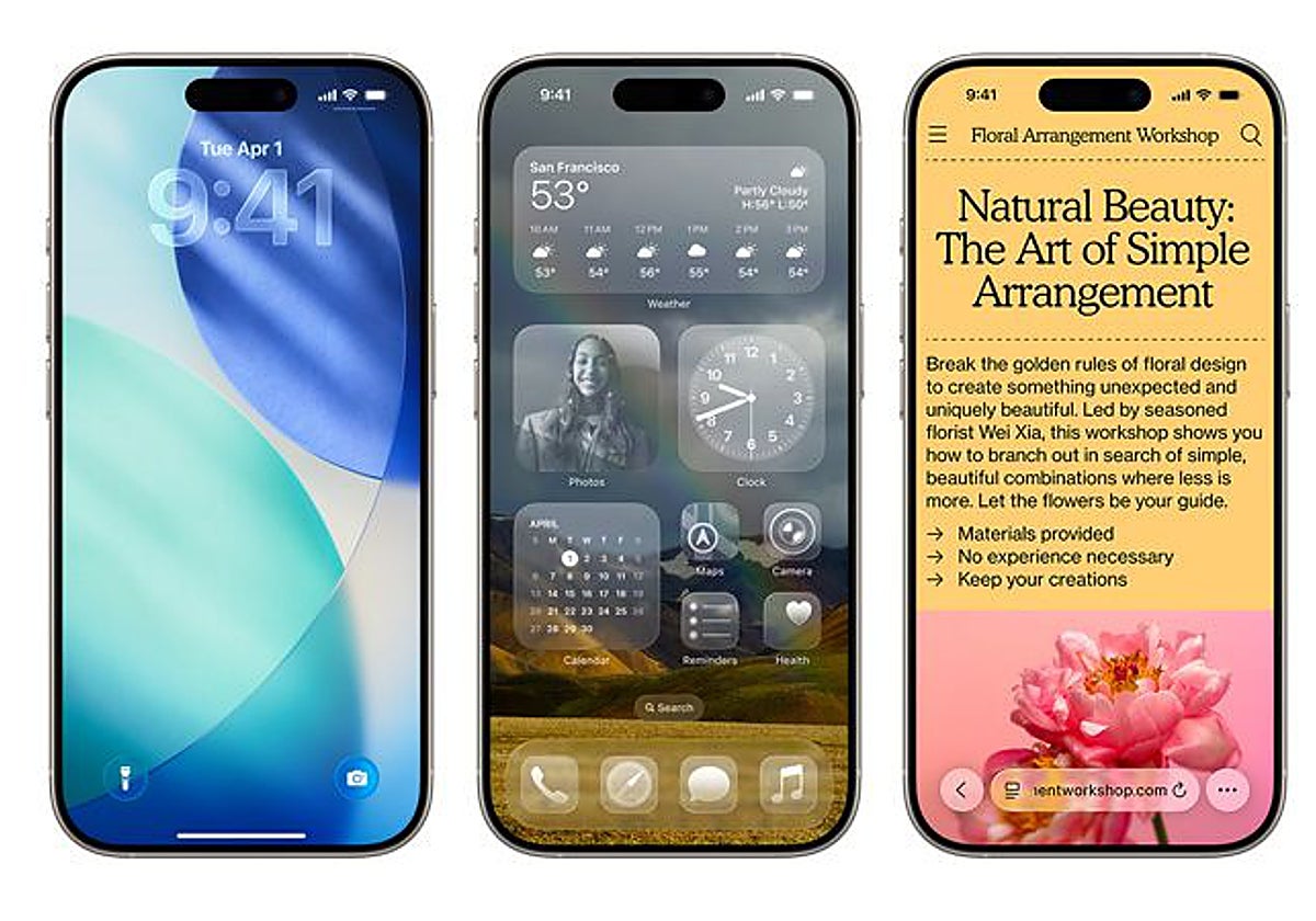 La nueva interfaz con iOS 26