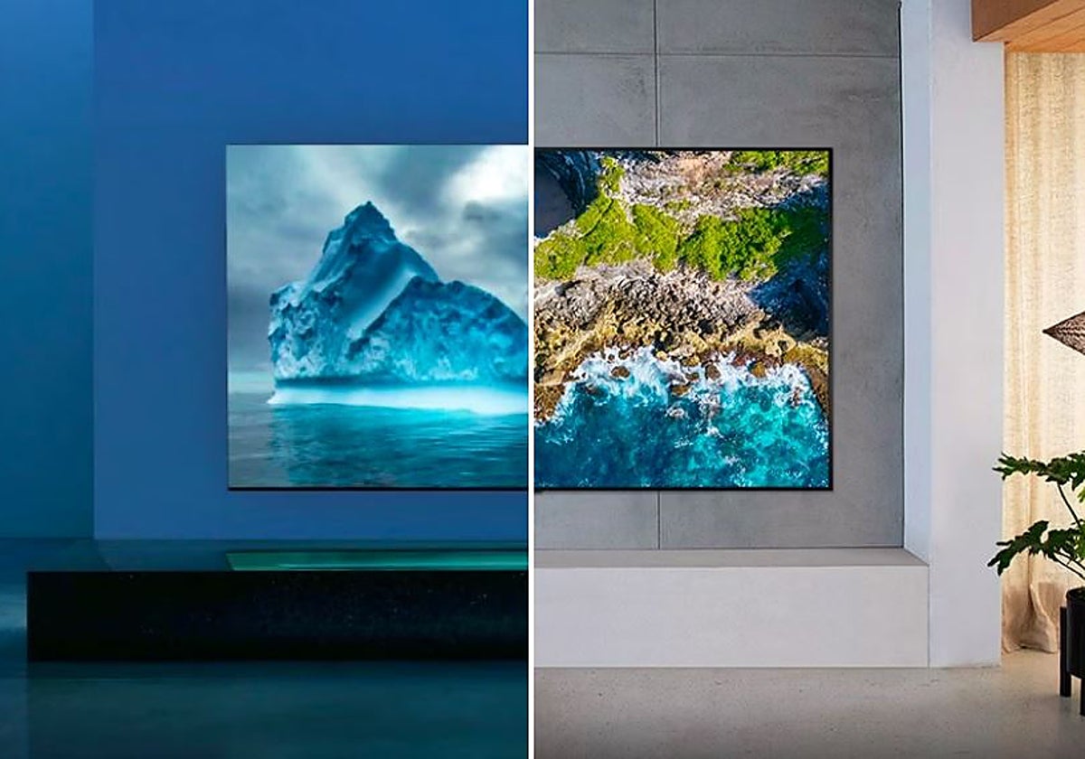 A la izquierda, una pantalla OLED; a la derecha, una Mini-LED