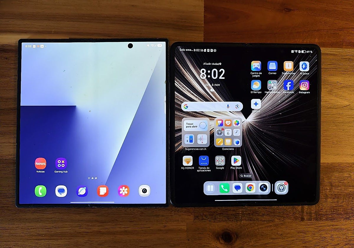 A la izquierda, el Z Fold 7. A la derecha, el Magic V5