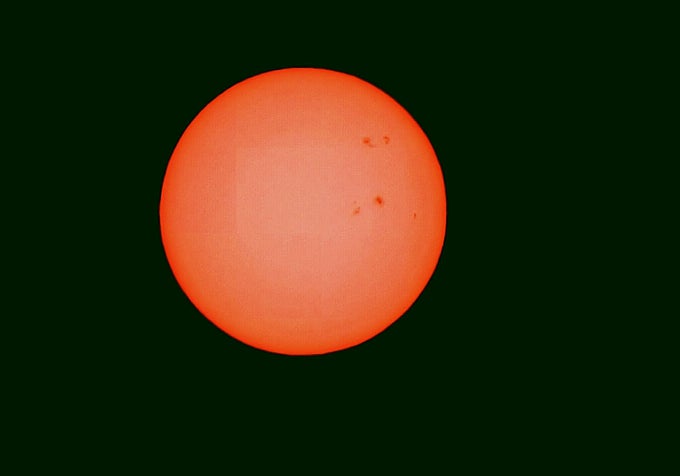 La imagen que tomamos del Sol