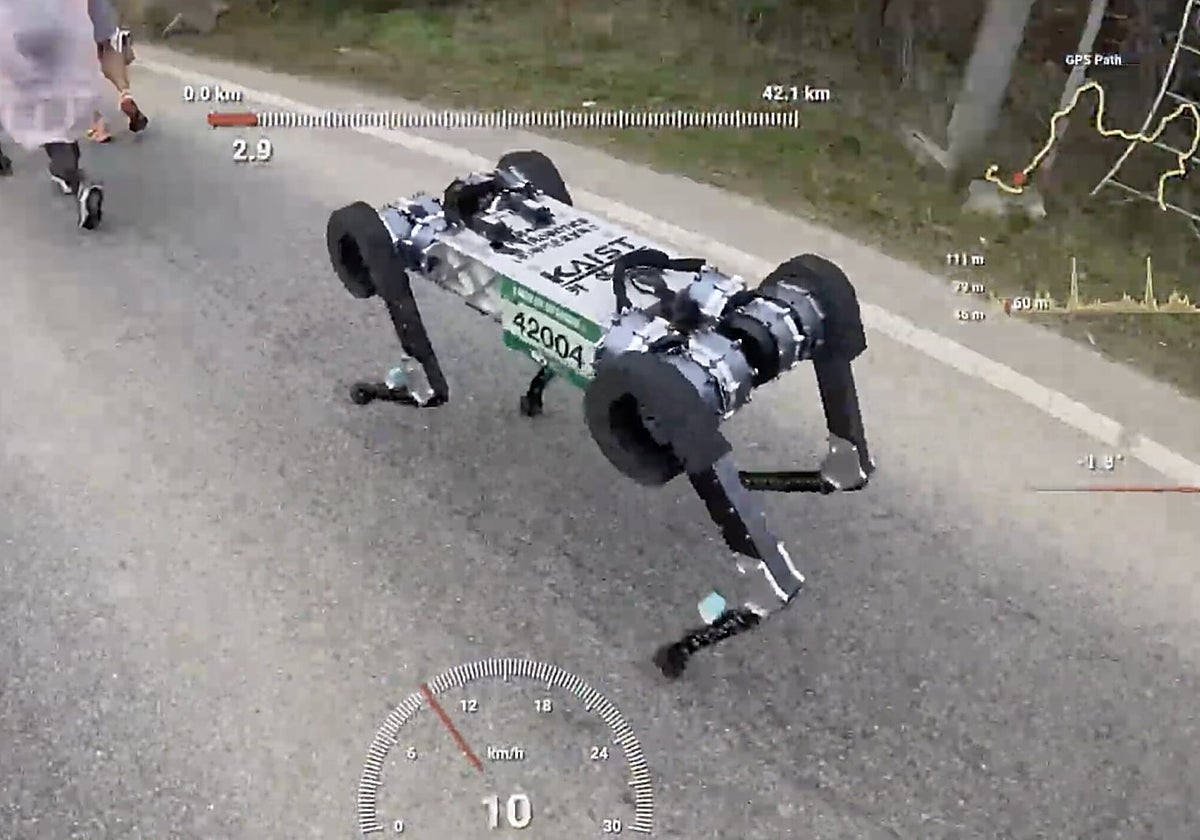 El primer robot de cuatro patas que corre una maratón sin quedarse sin batería