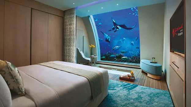 Imagen de una de las Ocean Suites del Resort World Sentosa