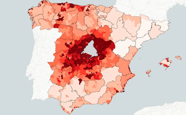 Así se inunda España de madrileños en verano
