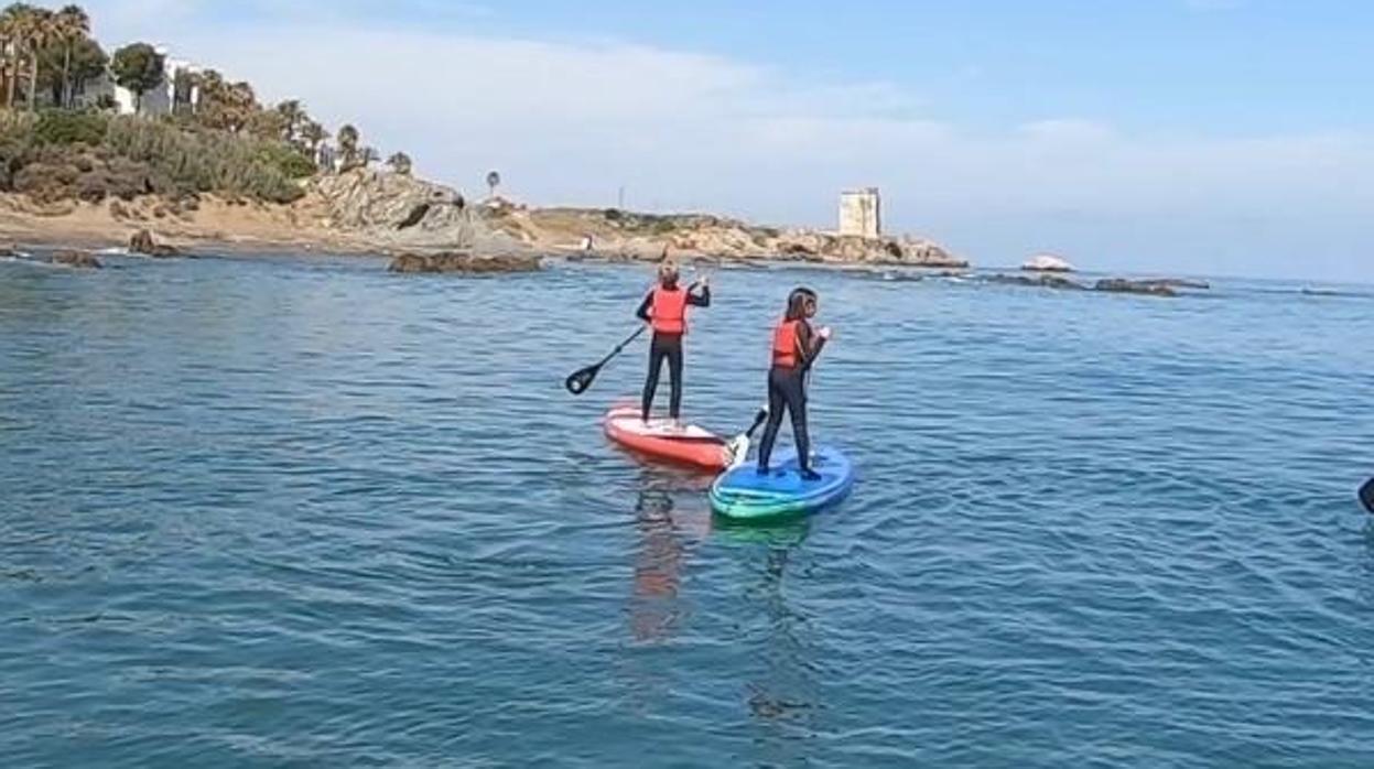 Ruta en paddle surf por el Salto de la Mora de Málaga