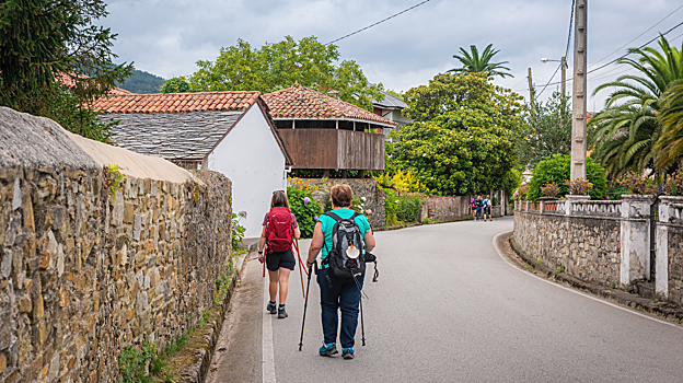 Peregrinos pasando por Cadavedo