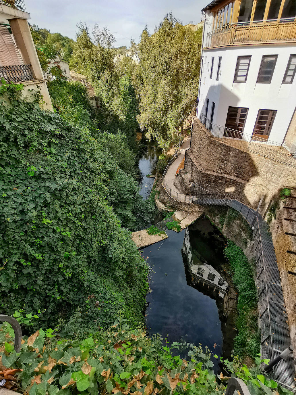 El río Cerezuelo poco antes de entrara en la bóveda